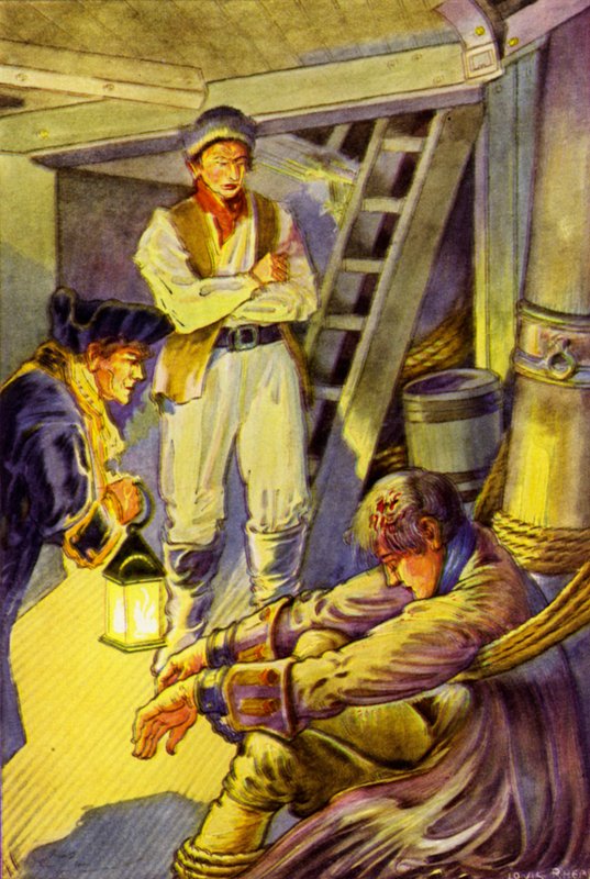 Robert Louis Stevenson tarafından Kaçırılanlar için İllüstrasyon by Louis John Rhead