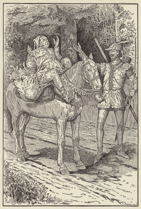 Hayır, dedi Robin, Hiçbir şeyden korkma, çünkü sana zarar vermeyeceğim. by Louis John Rhead