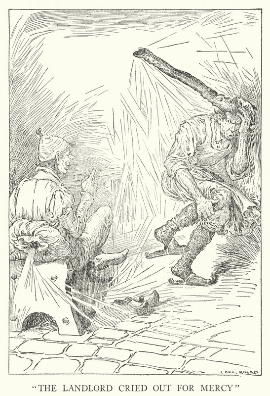 "Ev sahibi merhamet için haykırdı" (lito) by Louis John Rhead