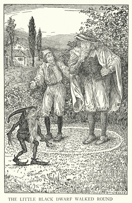 Küçük siyah cüce etrafta dolaştı (litho) by Louis John Rhead