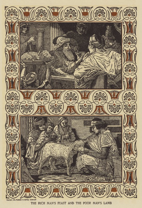 Zengin adamın ziyafeti ve fakir adamın kuzusu by Louis John Rhead