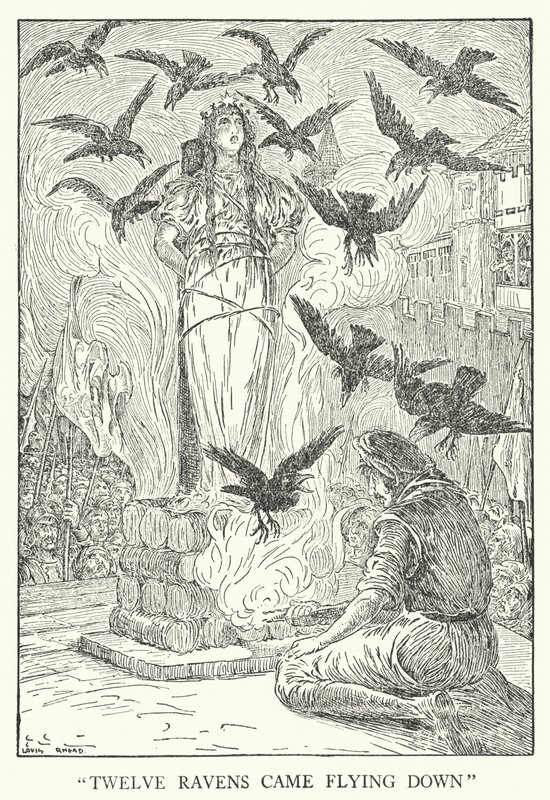 "On iki kuzgun uçarak geldi" (lito) by Louis John Rhead