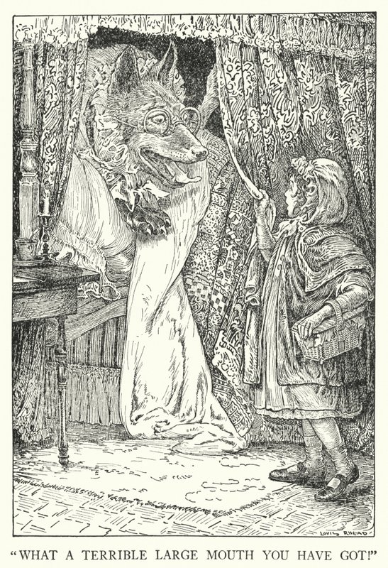 "Ne kadar büyük bir ağzın var!" (lito) by Louis John Rhead