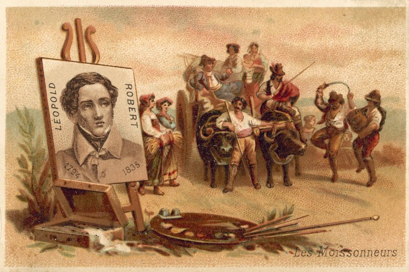 The Harvesters eftir Louis Leopold Robert (chromolitho) by Louis Leopold Robert