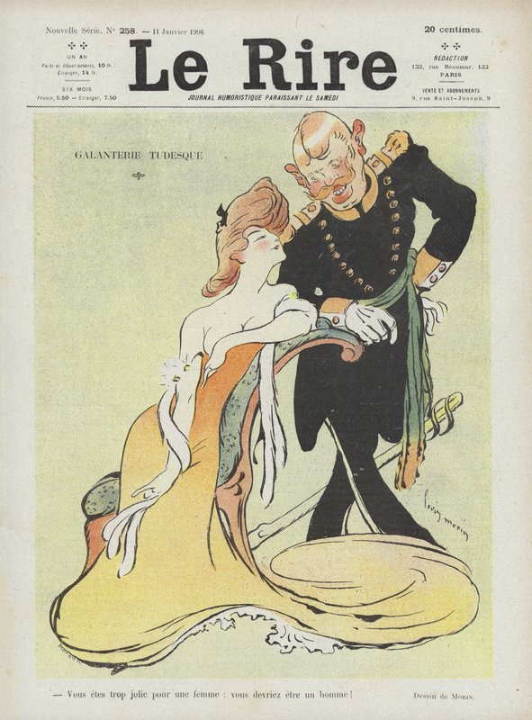 Cermen kahramanlığı. Le Rire için İllüstrasyon by Louis Morin