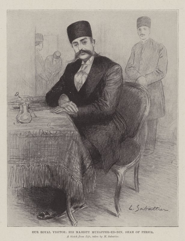Kraliyet Ziyaretçimiz, Majesteleri Muzaffered-Din, İran Şahı by Louis Remy Sabattier