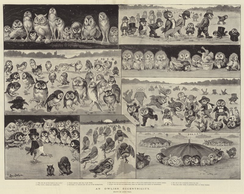 Baykuş Eksantrikliği by Louis Wain