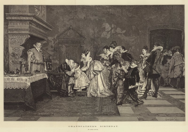 Dedeler Doğum Günü by Alexandre Louis Leloir