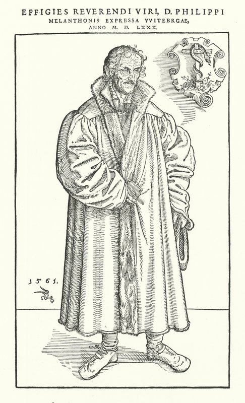 Philipp Melanchthon, Alman Protestan reformcu (gravür) by Lucas The Younger (after) Cranach