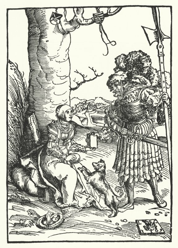 David ve Abigail (gravür) by Lucas the Elder (after) Cranach