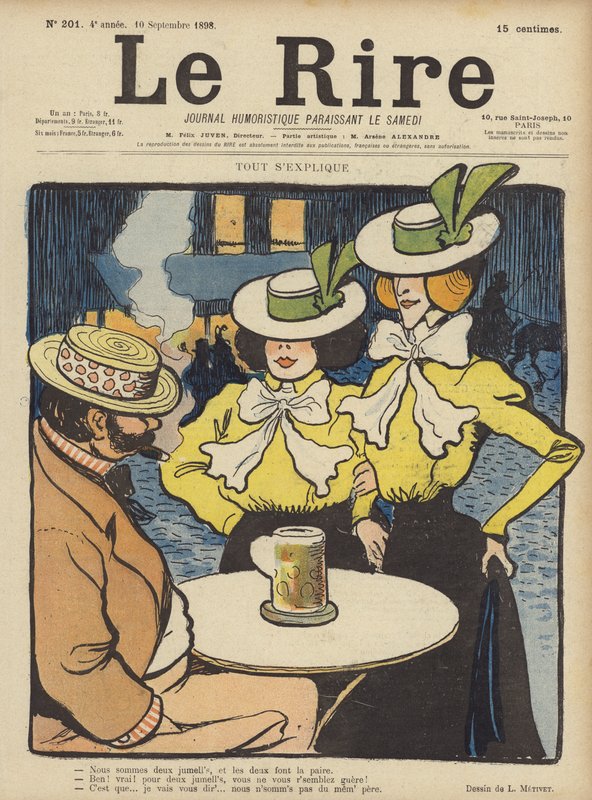 Le Rire için İllüstrasyon by Lucien Metivet