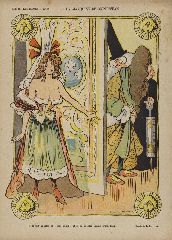 La Marquise De Montespan, Le Rire için İllüstrasyon by Lucien Metivet