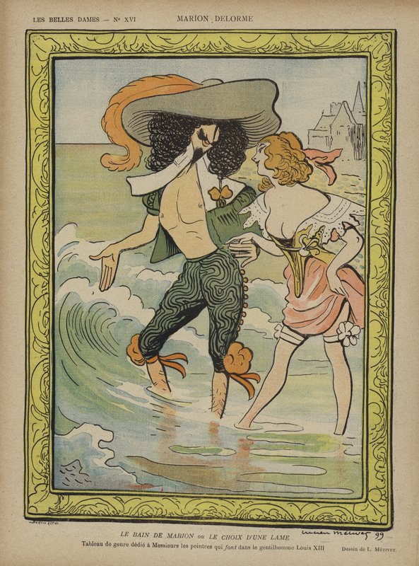Marion Delorme, Le Rire için İllüstrasyon by Lucien Metivet