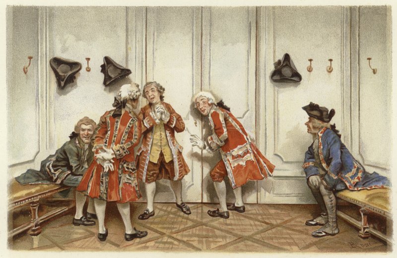 Illustration for The School for Scandal (chromolitho) by Lucius Rossi