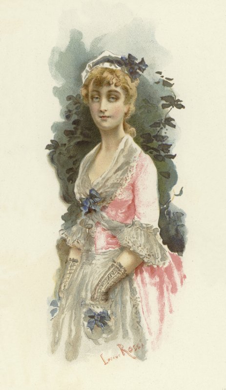 Illustration for The School for Scandal (chromolitho) by Lucius Rossi