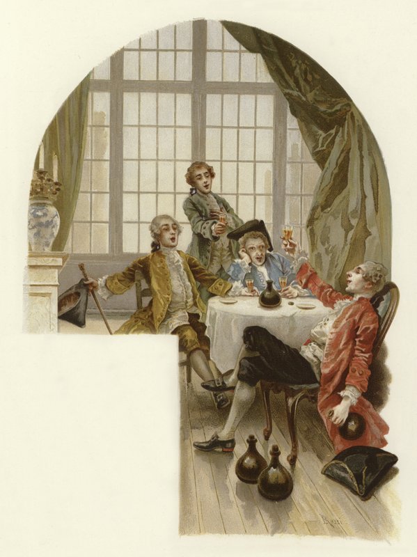 Illustration for The School for Scandal (chromolitho) by Lucius Rossi