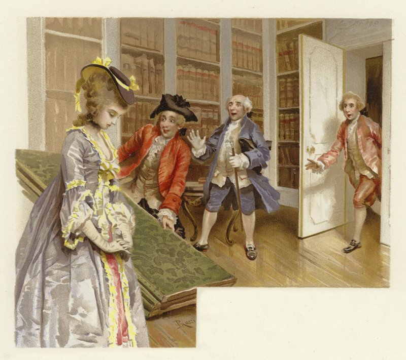 Skandal Okulu (chromolitho) için İllüstrasyon by Lucius Rossi