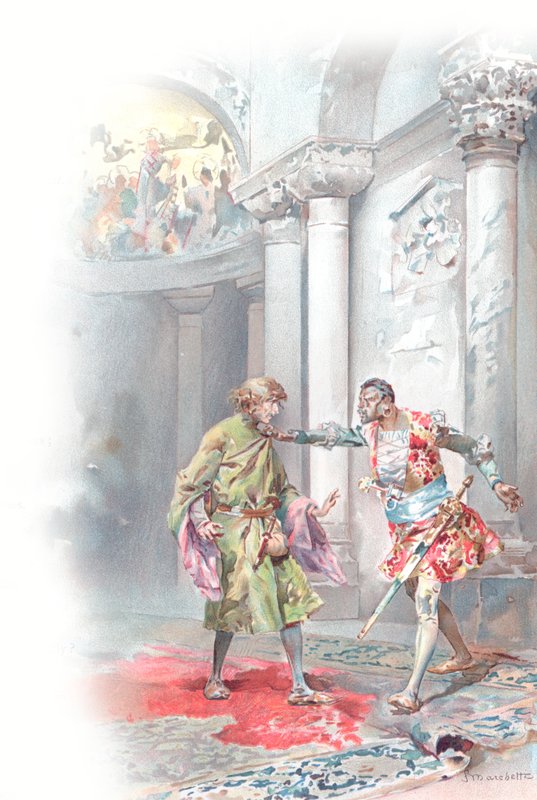 Shakespeare'in Othello'su (chromolitho) için illüstrasyon by Ludovico Marchetti