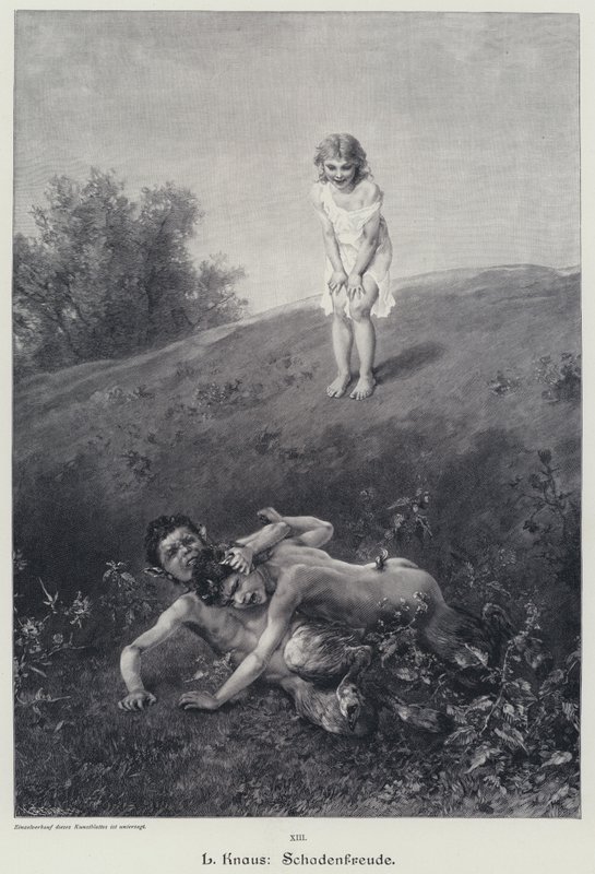 Schadenfreude (gravür) by Ludwig Knaus