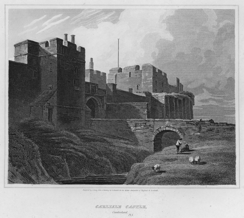Carlisle Kalesi, Cumberland (gravür) by Luke (after) Clennell