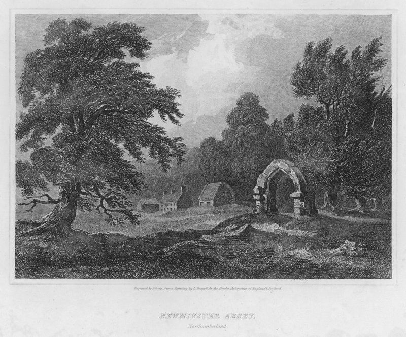Newminster Abbey, Northumberland (gravür) by Luke (after) Clennell