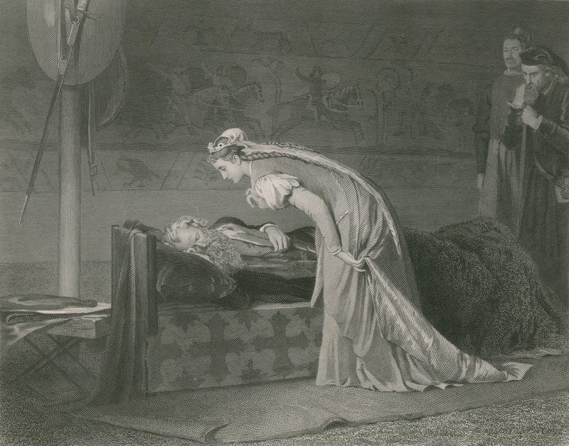 Lear and Cordelia, King Lear  by Marcus Stone