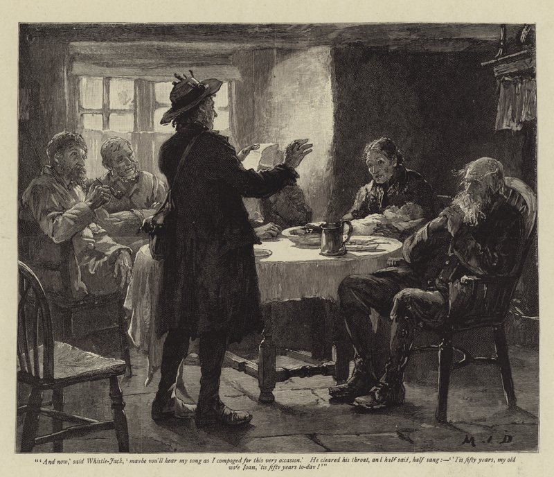 John ve Joan için İllüstrasyon, Coorious Story, S Baring-Gould by Margaret Isabel Dicksee