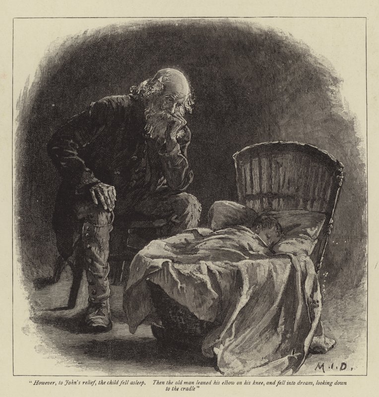 John ve Joan için İllüstrasyon, Coorious Story, S Baring-Gould by Margaret Isabel Dicksee