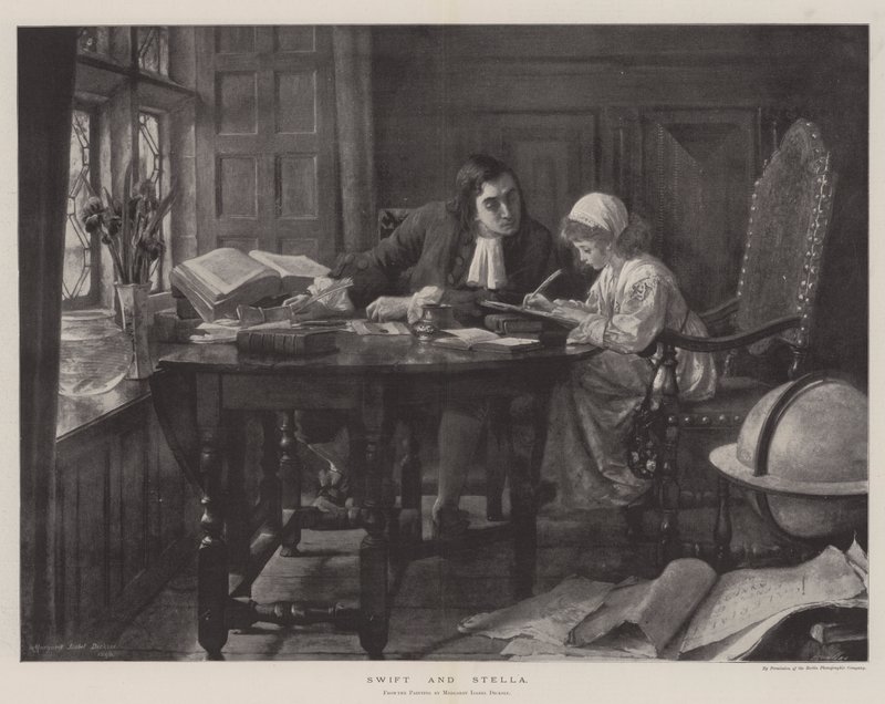 Swift ve Stella by Margaret Isabel Dicksee