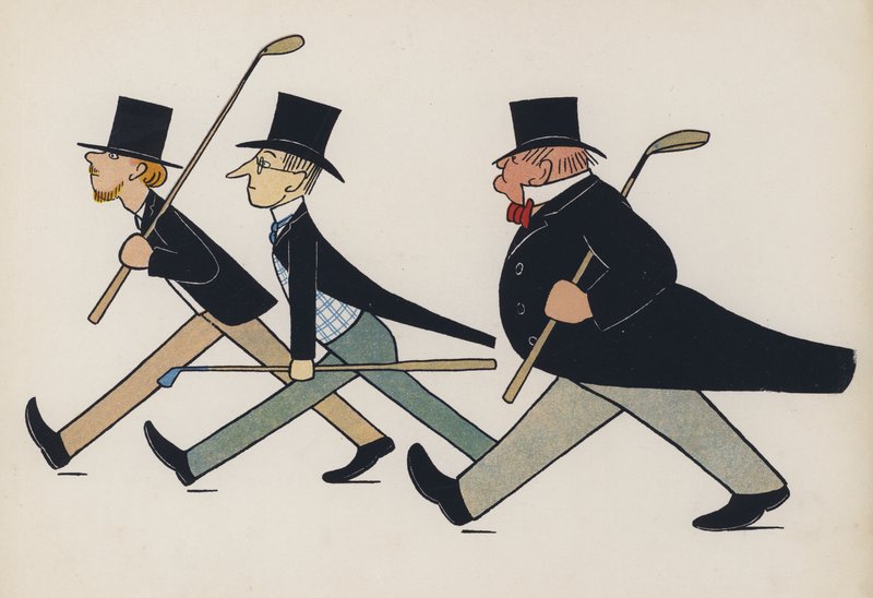 Wonderful England: Golfers leaving work  by Mary Francis Ames