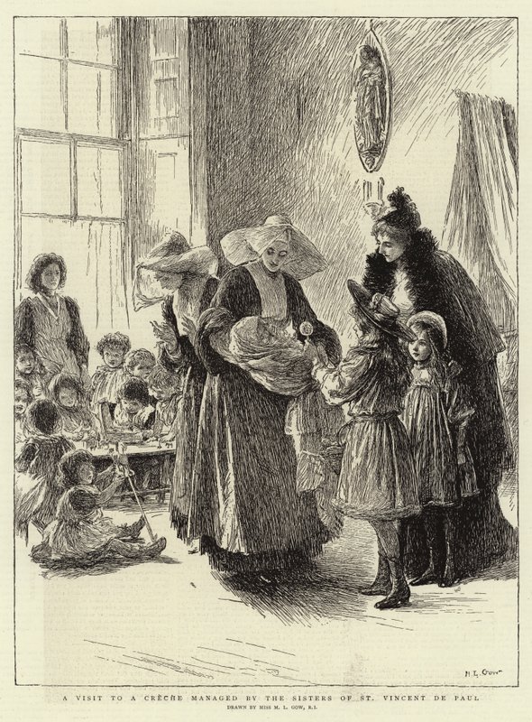 St Vincent de Paul Rahibeleri tarafından yönetilen bir Kreşe ziyaret by Mary L. Gow