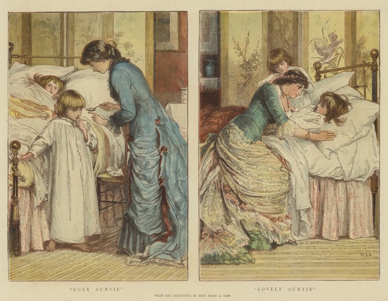 Çirkin Teyze, Güzel Teyze (chromolitho) by Mary L. Gow