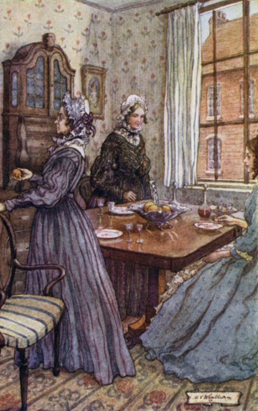Bayan Gaskell tarafından Cranford için illüstrasyon by Mary V. Wheelhouse