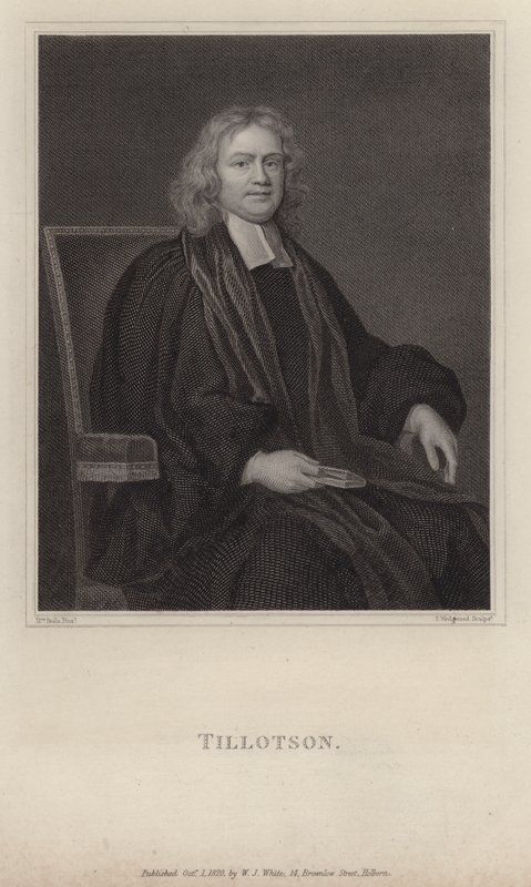 John Tillotson, Canterbury Başpiskoposu (gravür) by Mary (after) Beale