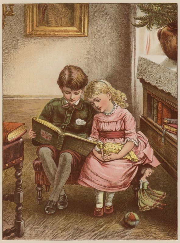 Erkek ve kız okuma kitabı (chromolitho) by Mary Ellen Edwards