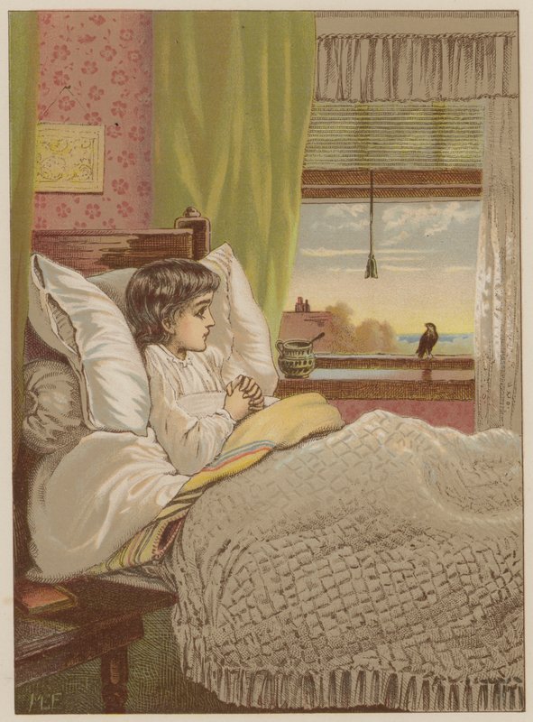 Geçersiz çocuk (chromolitho) by Mary Ellen Edwards