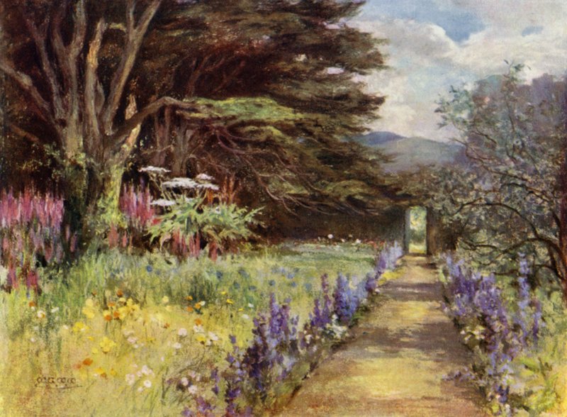 İskoç Bahçeleri: Colinton House (renkli taş) by Mary Georgina Wade Wilson