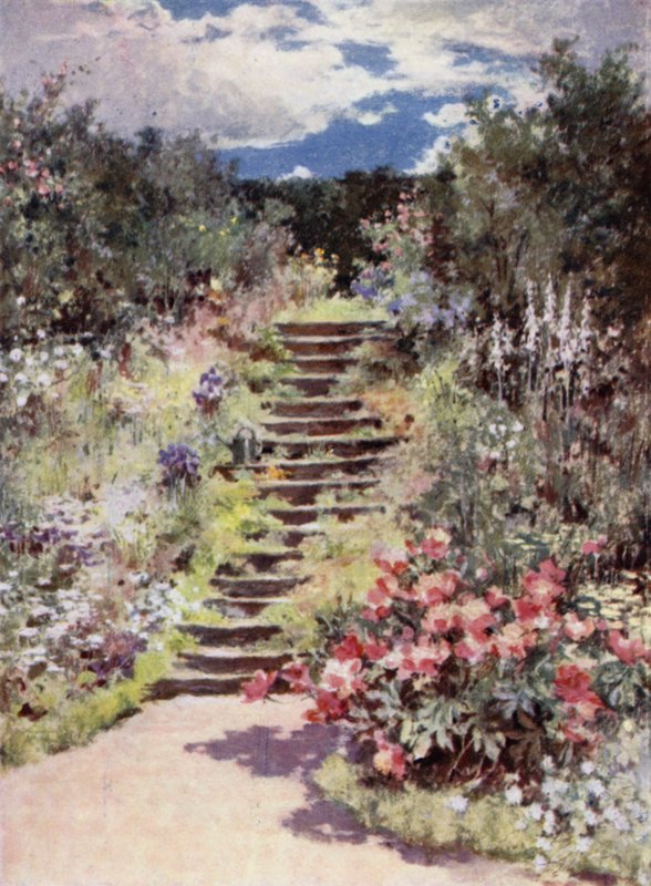 İskoç Bahçeleri: Manse of Fyvie (renkli taş) by Mary Georgina Wade Wilson