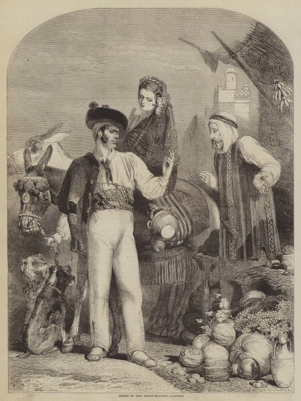 Meyve Pazarında Sahne, Cezayir by Matthew Somerville Morgan