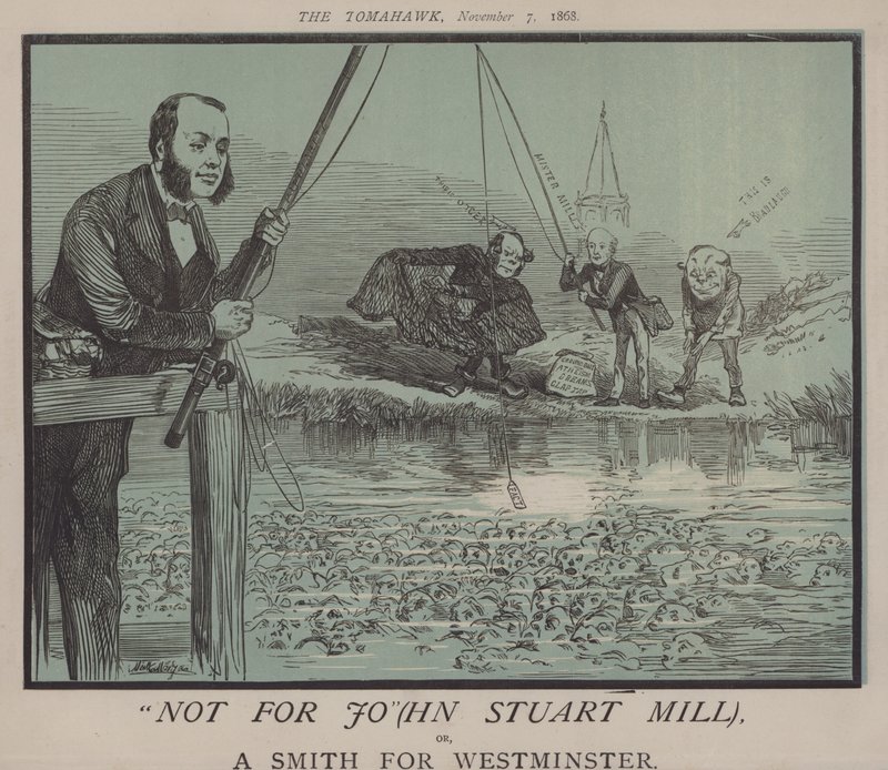 Jo(hn Stuart Mill) veya Westminster için A Smith (renkli lito) için değil by Matthew