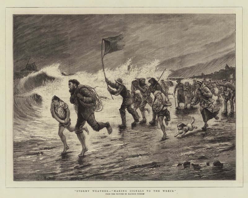 Fırtınalı Hava, Enkaza Sinyal Vermek by Maurice Poirson