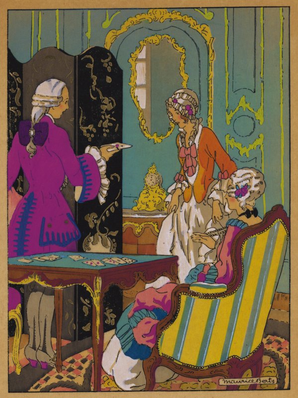 Manon Lescaut tarafından Tarih için İllüstrasyon (renkli taş) by Maurice Berty