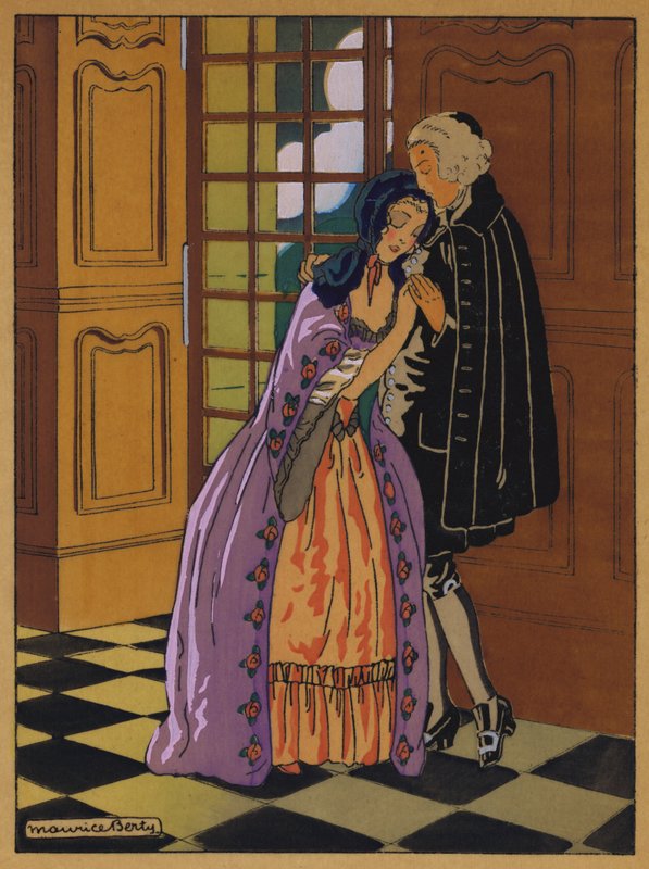Manon Lescaut tarafından Tarih için İllüstrasyon (renkli taş) by Maurice Berty