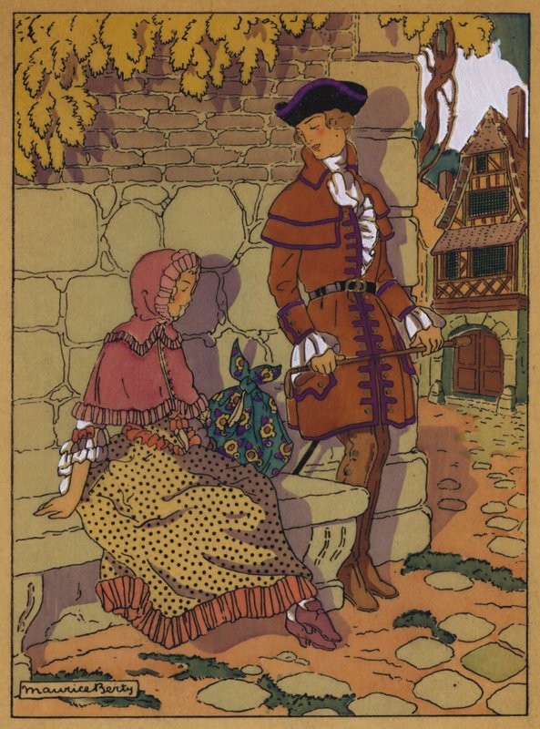 Manon Lescaut tarafından Tarih için İllüstrasyon (renkli taş) by Maurice Berty
