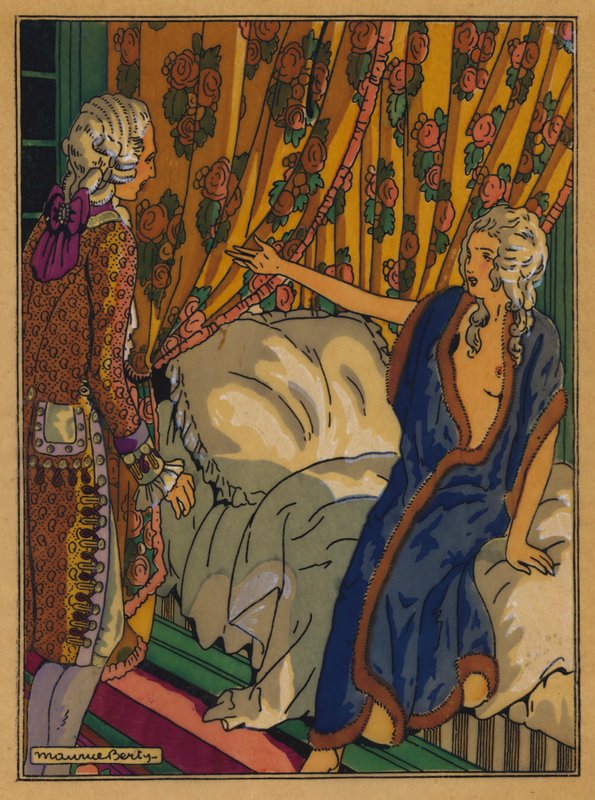 Les Liaisons Dangereuses için çizim, Choderlos De Laclos (renkli taş) by Maurice Berty