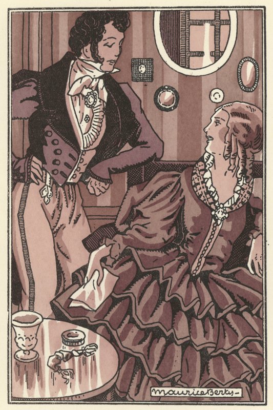 Scenes de la Vie de Boheme için İllüstrasyon Henri Murger (lito) by Maurice Berty