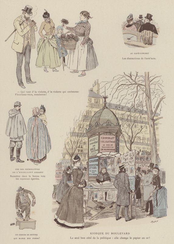 Paris Brillant (renkli taş) için çizim by Maurice Charles Mathieu Bonvoisin
