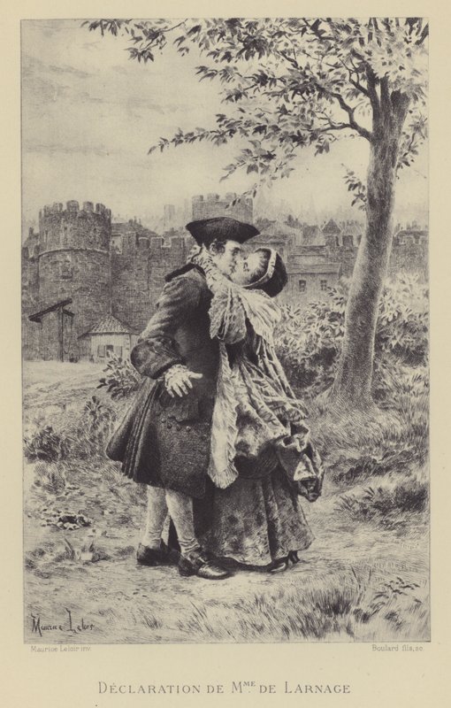 Madame de Larnage Bildirisi (gravür) by Maurice Leloir