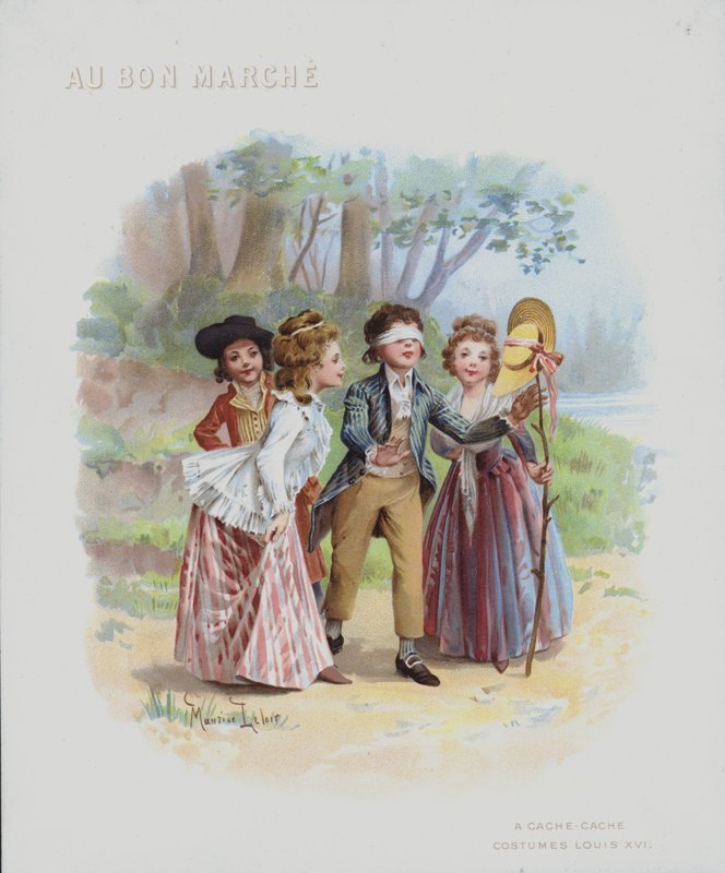 Saklambaç, Louis XVI zamanının kostümleri (chromolitho) by Maurice Leloir