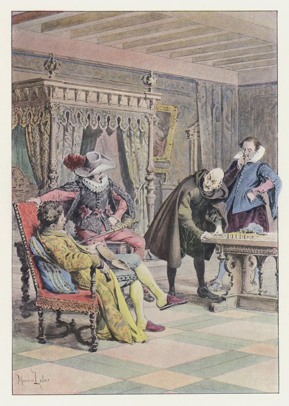 Gil Blas için çizim (renkli taş) by Maurice Leloir